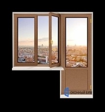 Енергозберігаючий балконний блок Горіх в масі WDS 7S